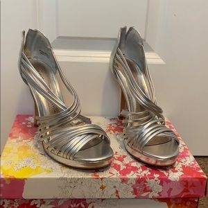 Chinese Laundry Metallic Silver Heels size 8